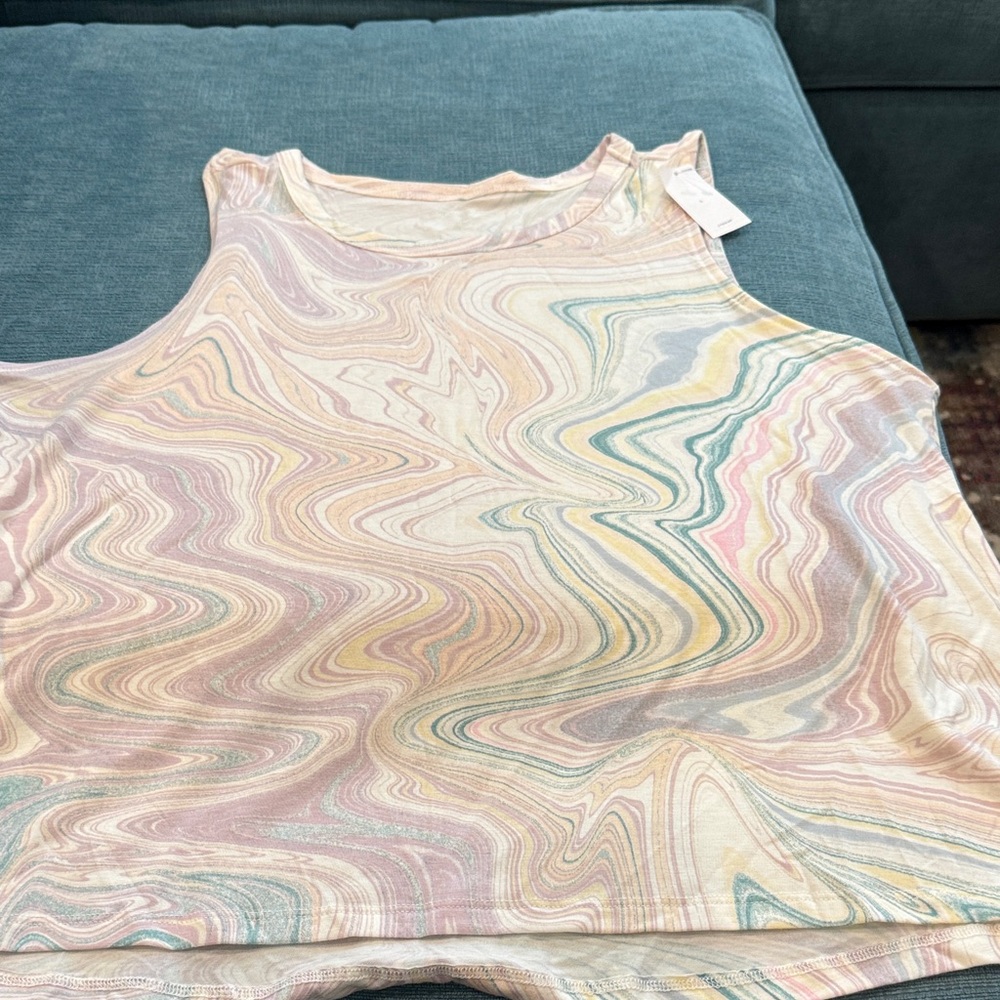 Old Navy Pastel Swirl Tank Top